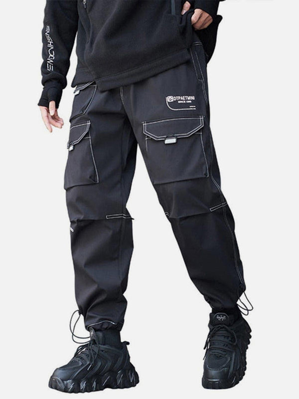 Bright Line Drawstring Cargo Pants