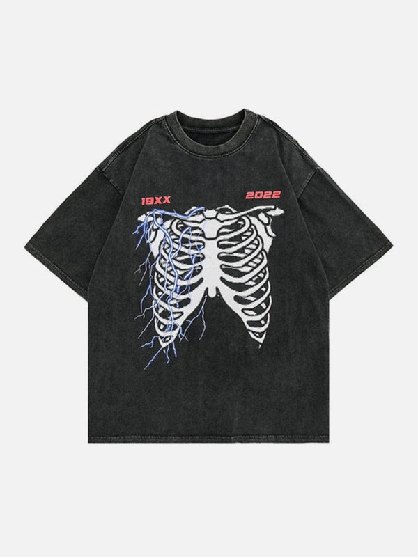 Washed Lightning Bone Graphic Tee