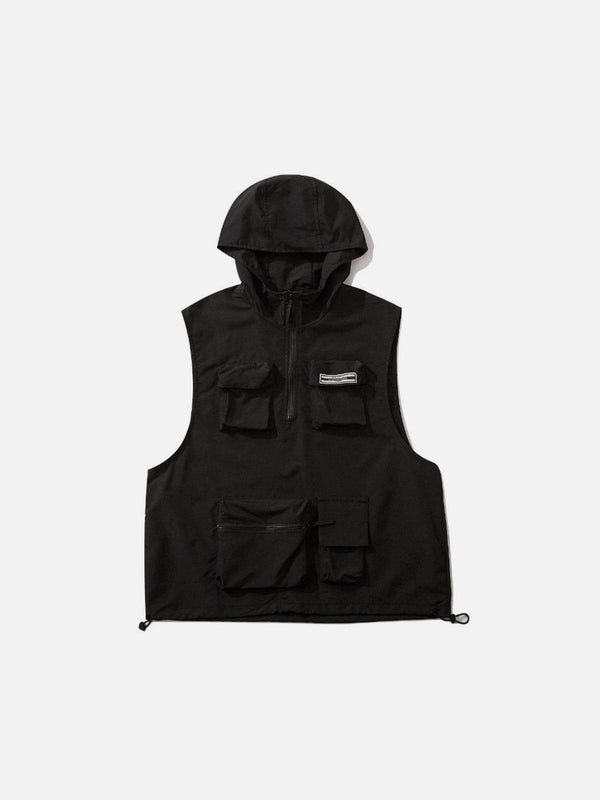 Half Zipper Hood Vest