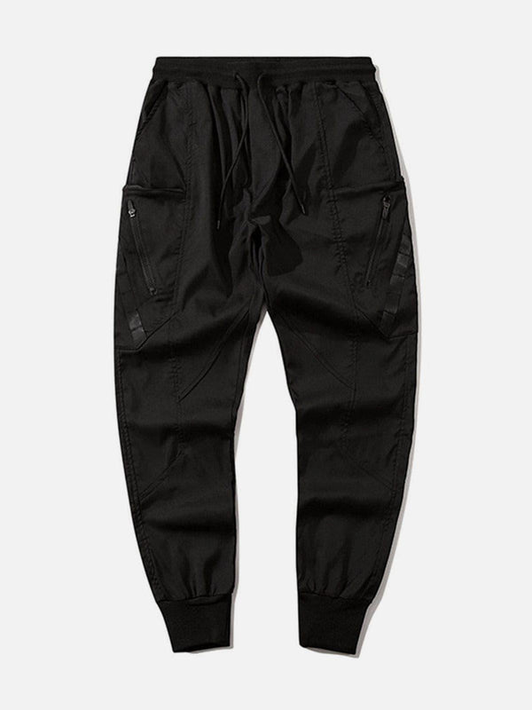 Techwear Oblique Zipper Pockets Cargo Pants