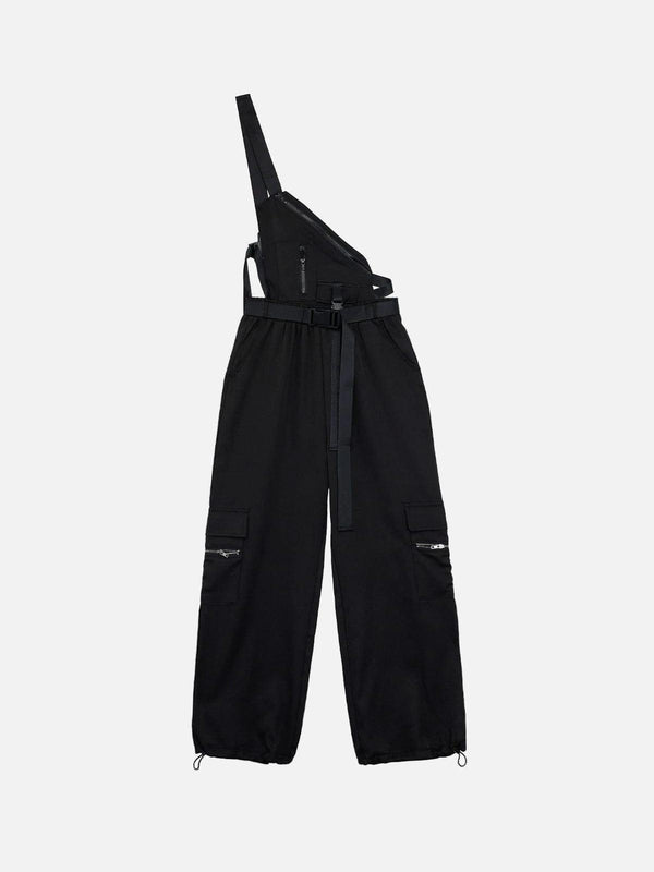 Techwear Personalized Belt Chain Cargo Overalls