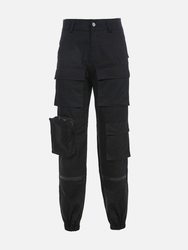 Asymmetrical Multi Pockets Cargo Pants