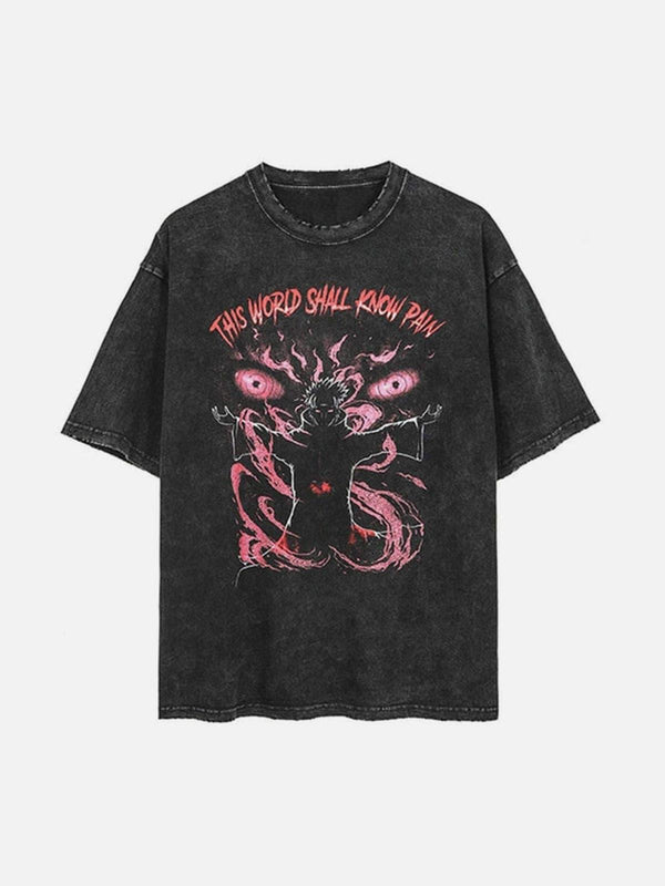 "Pain" Retro Washed Oversized Tee