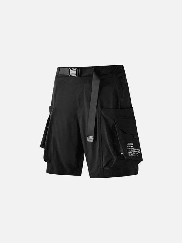 Dark Functional Big Pockets Nylon Shorts