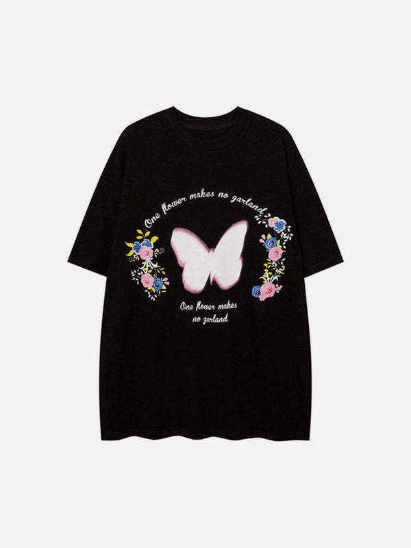 Butterfly Flower Letters Graphic Tee