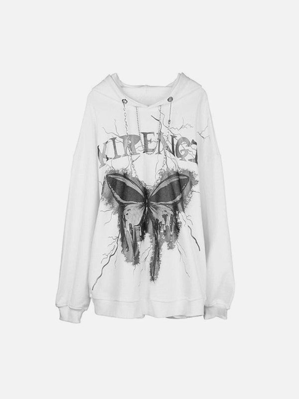 Dark Lightning Butterfly Chain Hoodie