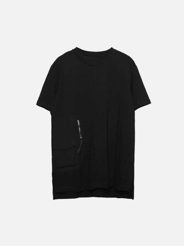 Dark Functional Zipper Pockets Tee