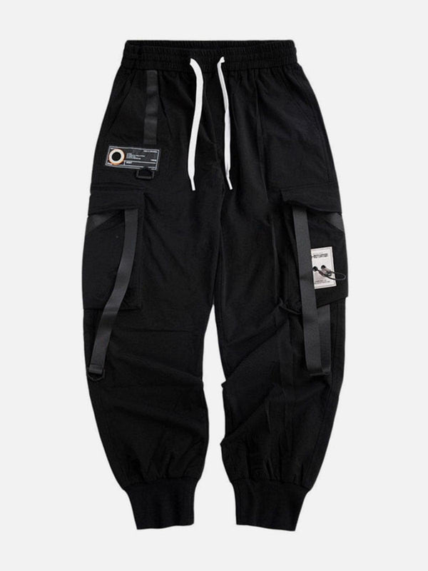 Ribbons Drawstring Function Cargo Pants