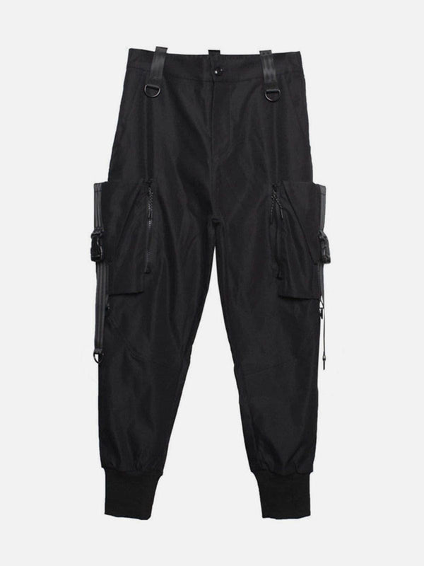 Functional Detachable Pocket Ribbons Cargo Pants