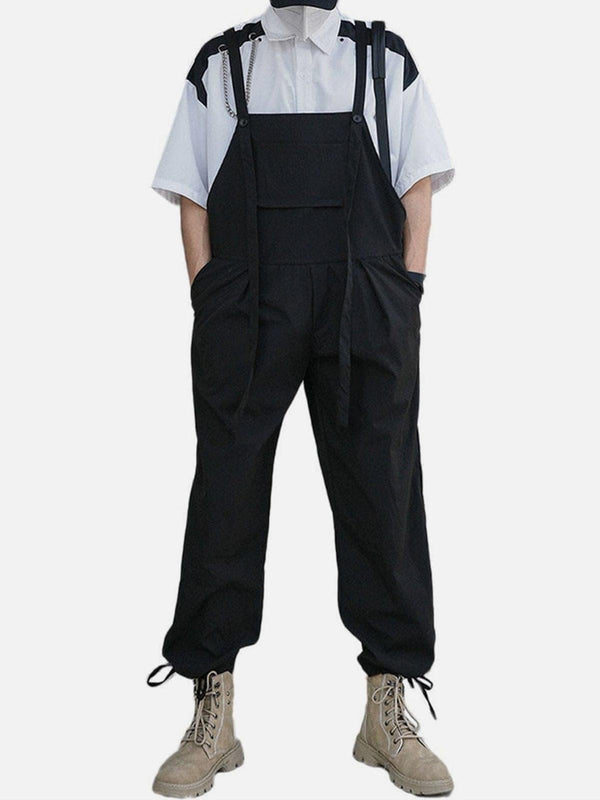 Bandage Ribbons Cotton Overalls