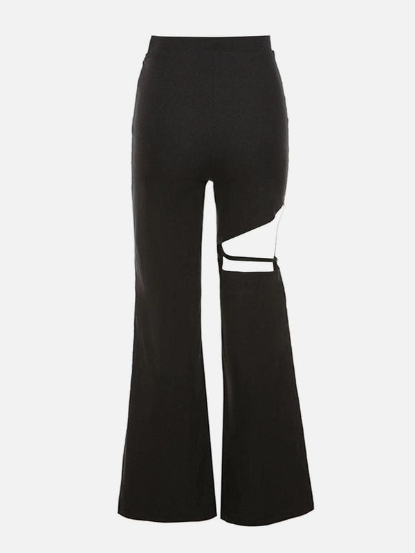 High Waist Cut-out Flared Pants