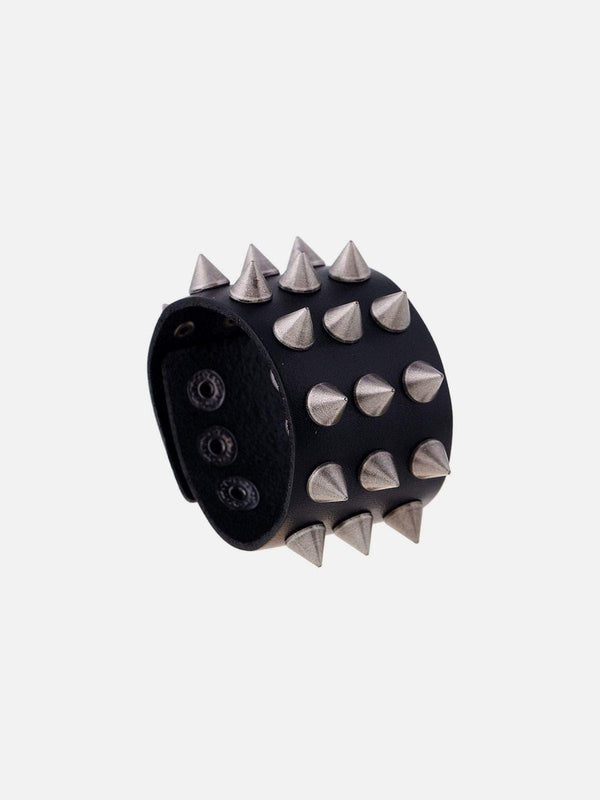 Punk Leather Rivet Adjustable Bracelet