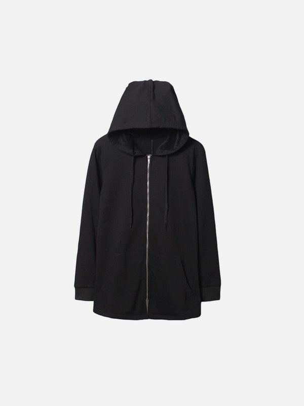 Dark Zip Up Cloak Cape Oversize Wizard Coat