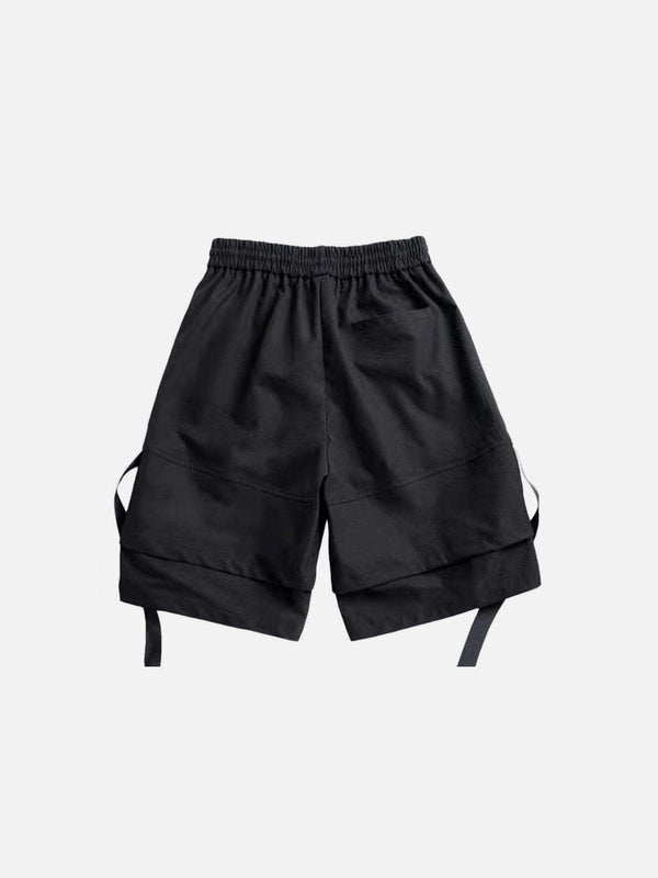 Drawstring Letter Shorts