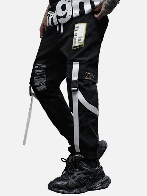 Label Barcode Print Cargo Pants