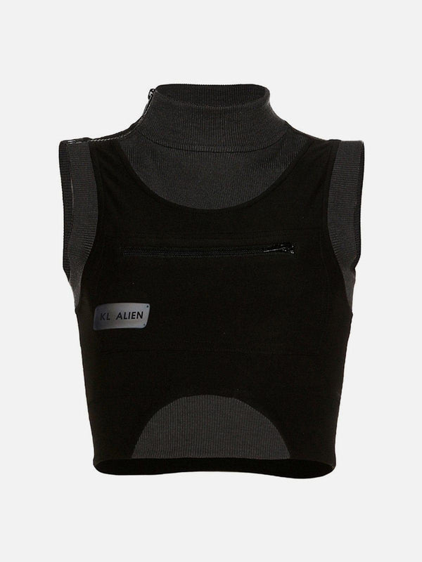 Techwear Patchwork Chain Vest