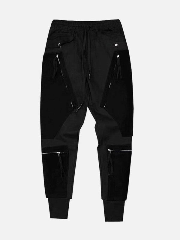 Function Patchwork Zipper Cargo Pants