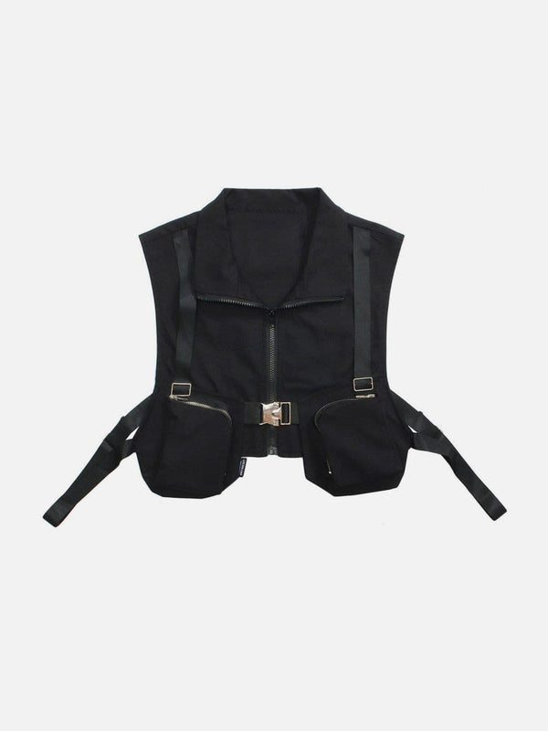 Function Metal Zipper Buckle Vest