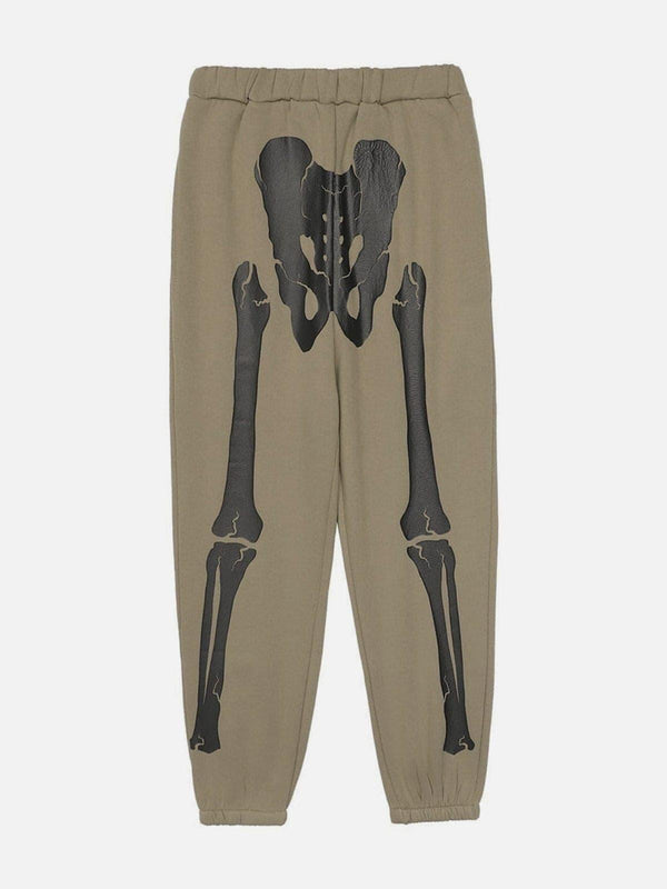 Human Skeleton Print Pants