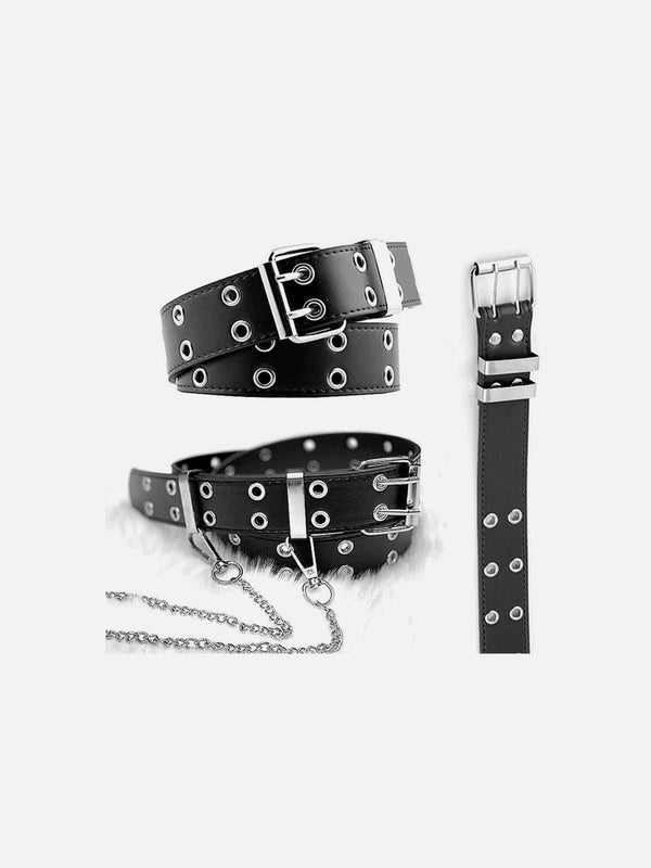 Punk Chain PU Luxury Buckle Belt