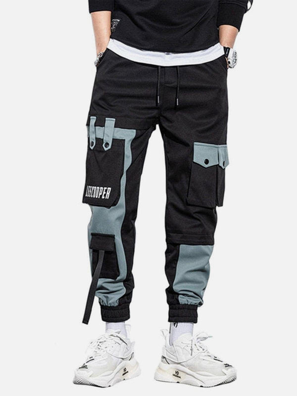 Techwear Patchwork Pockets Cargo Pants