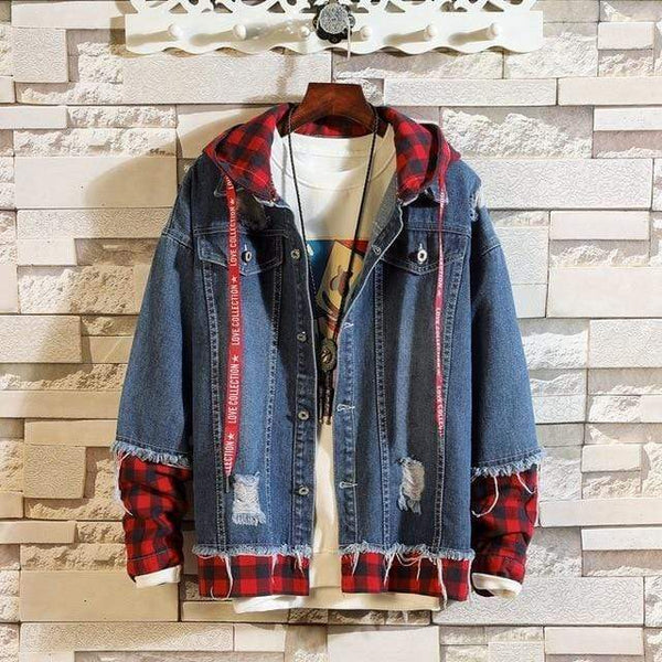 Plaid Denim Jacket