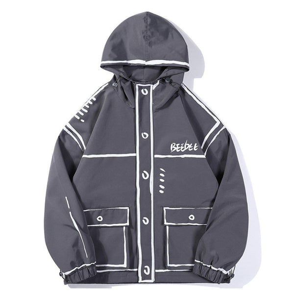 Functional Hand Drawn Lines Jacket