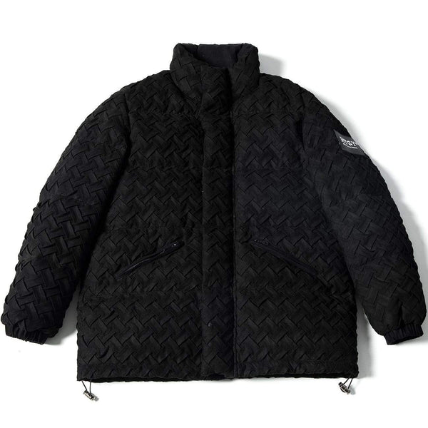 Weave Pattern Winter Coat