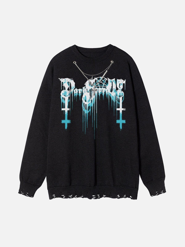 3D Gothic Alphabet Sweater