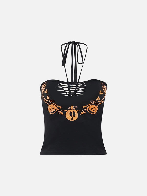 Halloween Pumpkin Print Vest