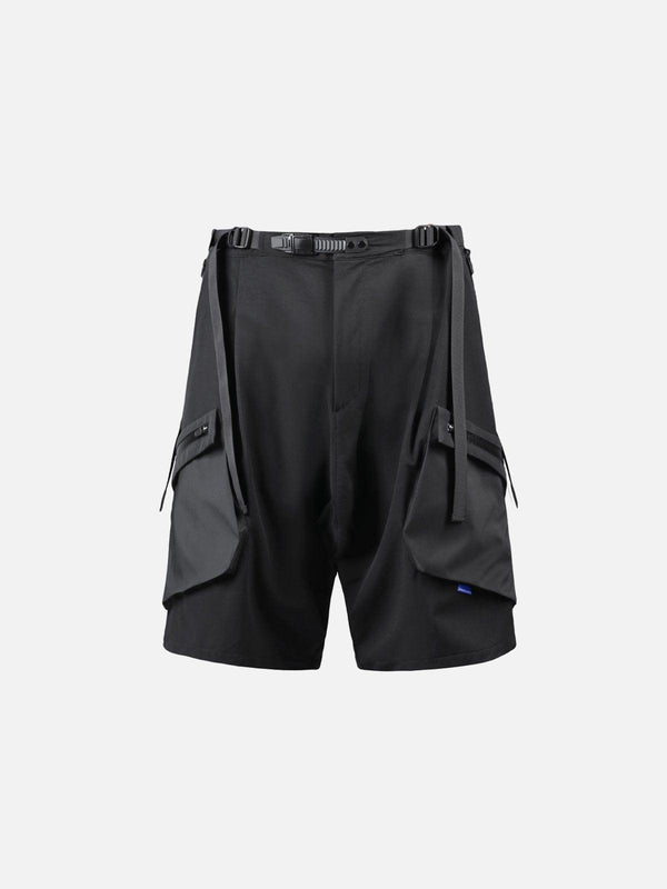 Patchwork Pockets Samurai Shorts