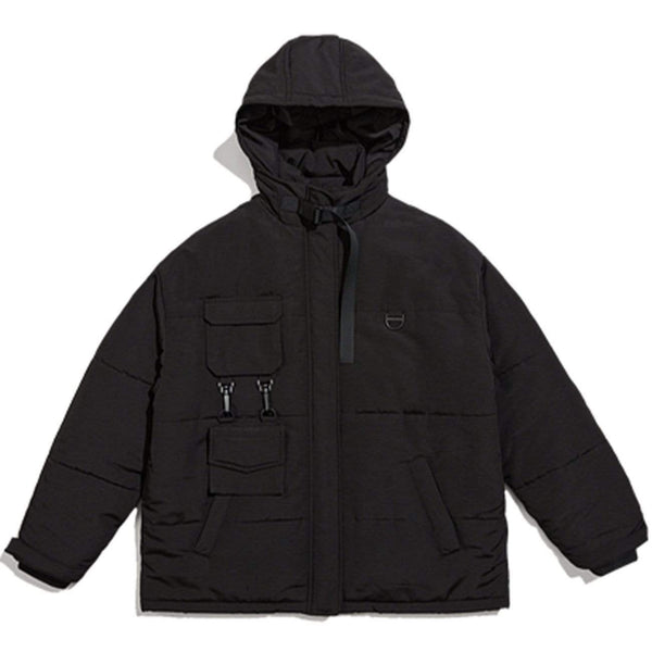 Function Buckle Hat Winter Coat