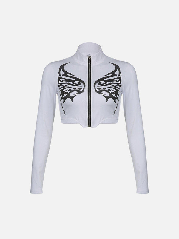 Motorcycle Abstract Print Long Sleeve T Shirt