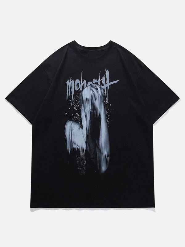 Blurred Silhouette Print Tee