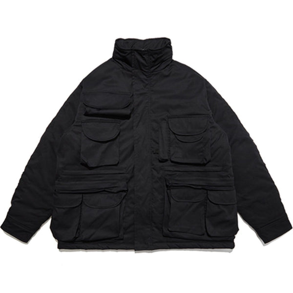 Dark Multi Pockets Winter Coat