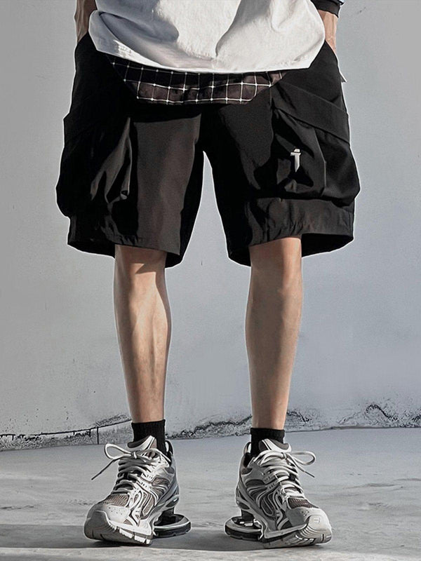 Dark Embroidery Cargo Shorts