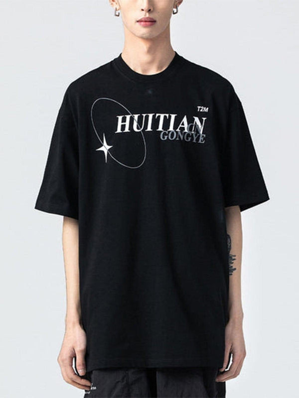 Circle Stars Letters Graphic Tee