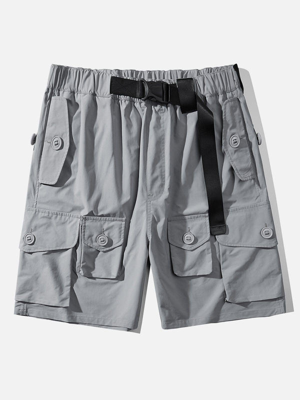 Personalized Belt Multi Pockets Shorts