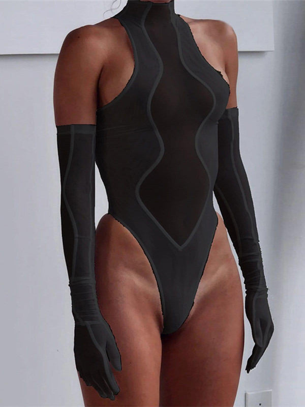 Sexy Mesh Perspective Jumpsuit