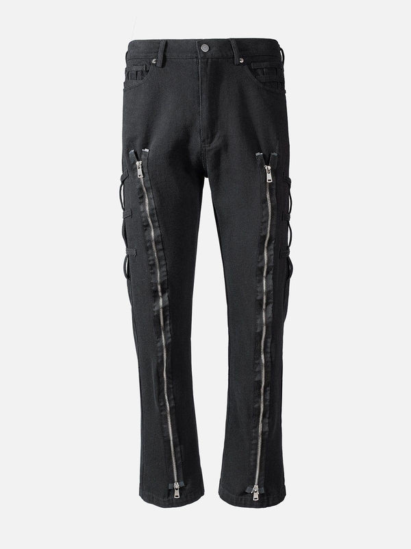 Zip Up Side Pocket Pants