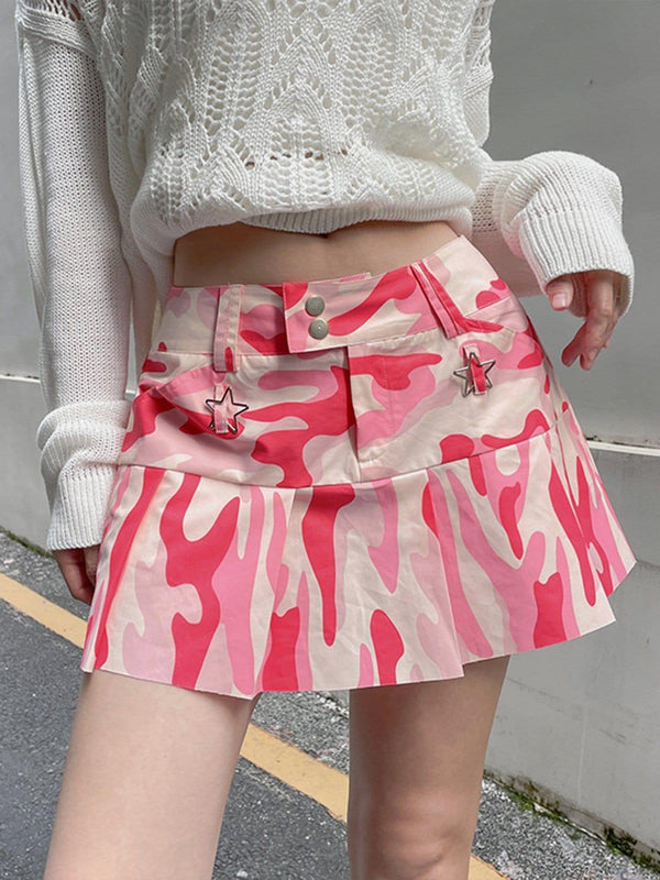 Camouflage Folds Skirt