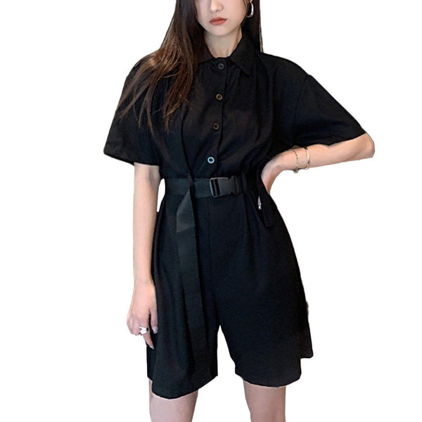 Dark Personalized Belt Jumpsuit