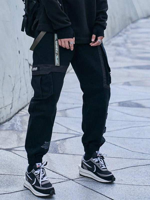 Patchwork Pockets Cargo Pants