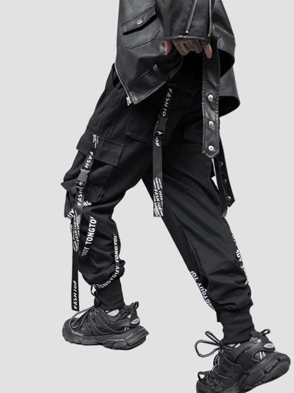 Combat Ribbons letter Cargo Pants