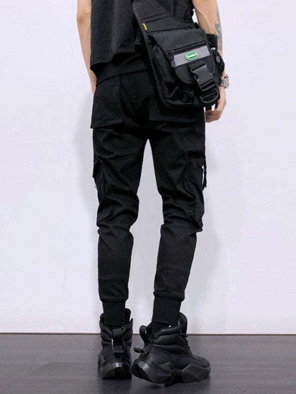 Function Double Zipper Pockets Cargo Pants