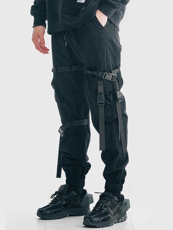 Techwear Multi Pockets Ribbons Cargo Pants