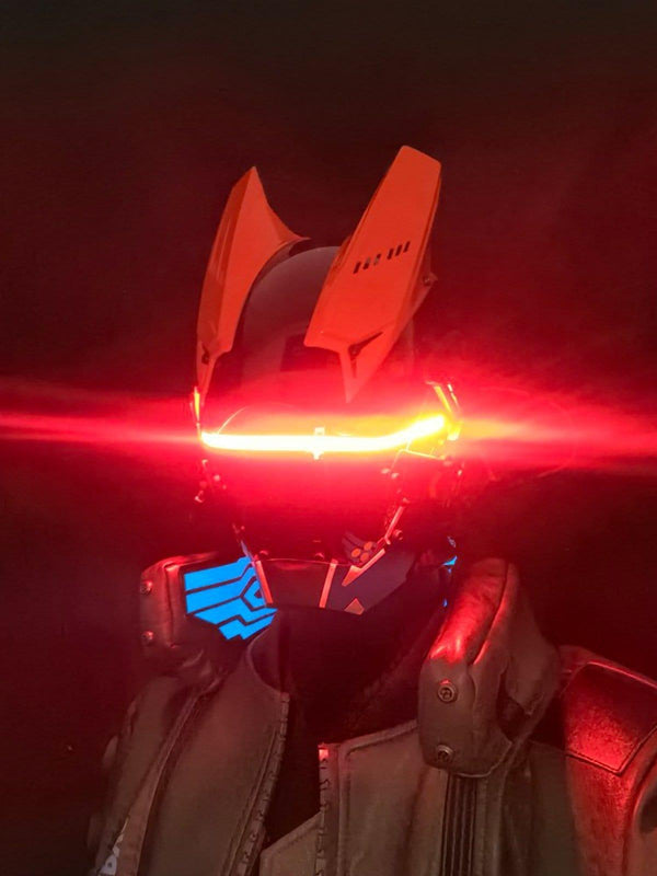 Cyberpunk Glowing Line Mask