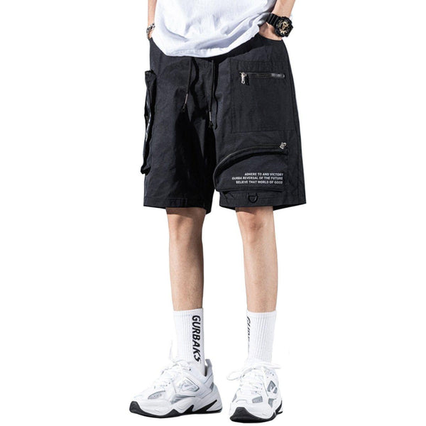 Multi Pockets Letter Cargo Shorts