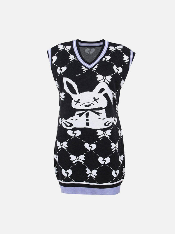 Rabbit Print Sweater Vest