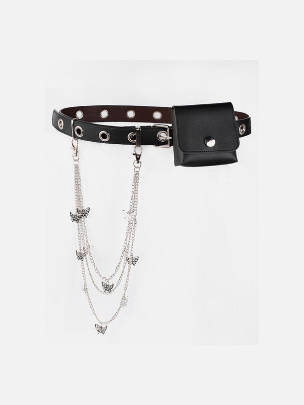 Detachable Pocket Butterfly Chain Belt